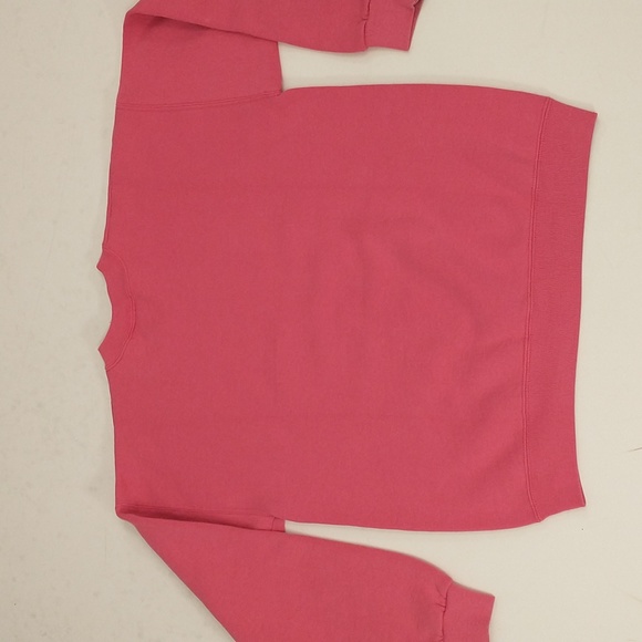 Vintage Pink Sweatshirt Boxy Crew neck Late 80s Early 90s Candy Bubblegum Pink - Picture 4 of 8